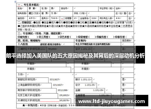 朗平选择加入美国队的五大原因揭秘及其背后的深层动机分析